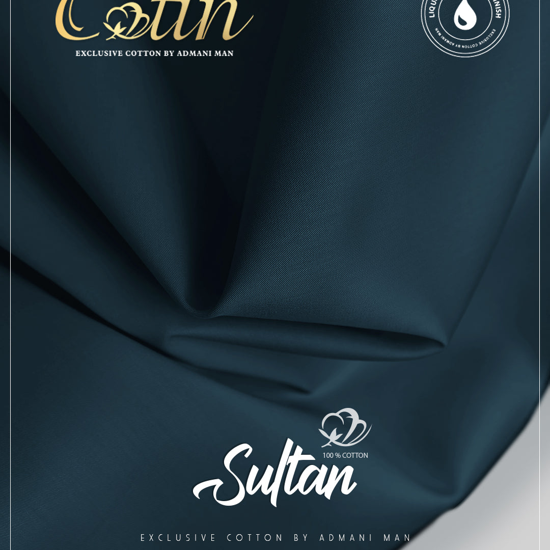 Sultan Artichoke Green Premium Egyptian Cotton Liquid Ammonia Fabric for Formal Shalwar Kameez by Admani Pakistan
