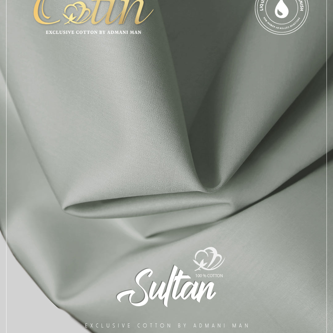 Sultan Off White Premium Egyptian Cotton Liquid Ammonia Fabric for Classic Shalwar Kameez by Admani Pakistan
