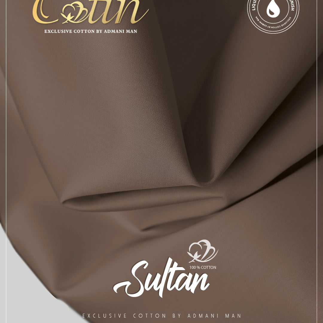 Sultan Sandcastle Beige Premium Egyptian Cotton Liquid Ammonia Fabric for Versatile Styling by Admani Pakistan