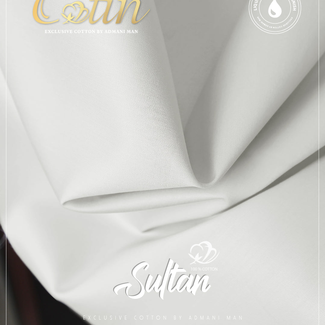 Sultan Spruce Green Premium Egyptian Cotton Liquid Ammonia Fabric for Menswear Shalwar Kameez by Admani Pakistan