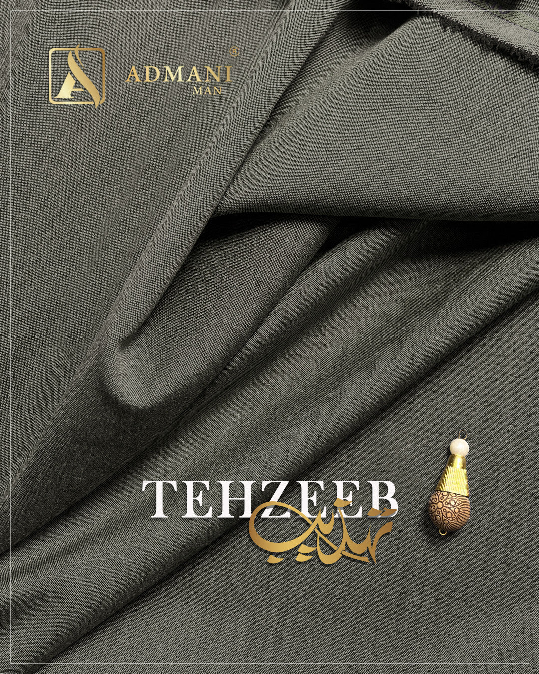 Tehzeeb Hazel Wood medium winter fabric for men's shalwar kameez
