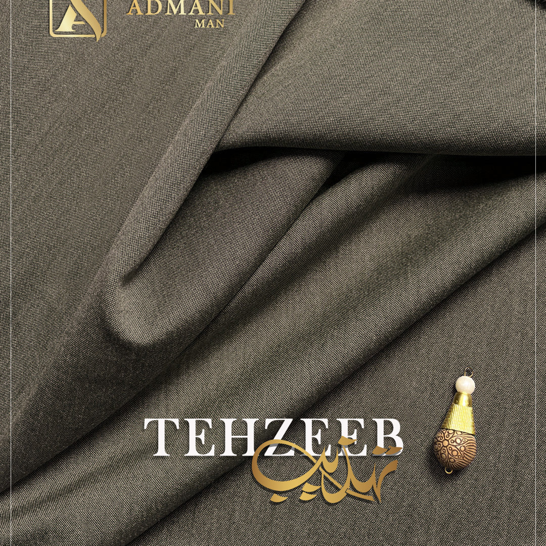 Tehzeeb Roasted Coffee medium winter fabric for men's shalwar kameez