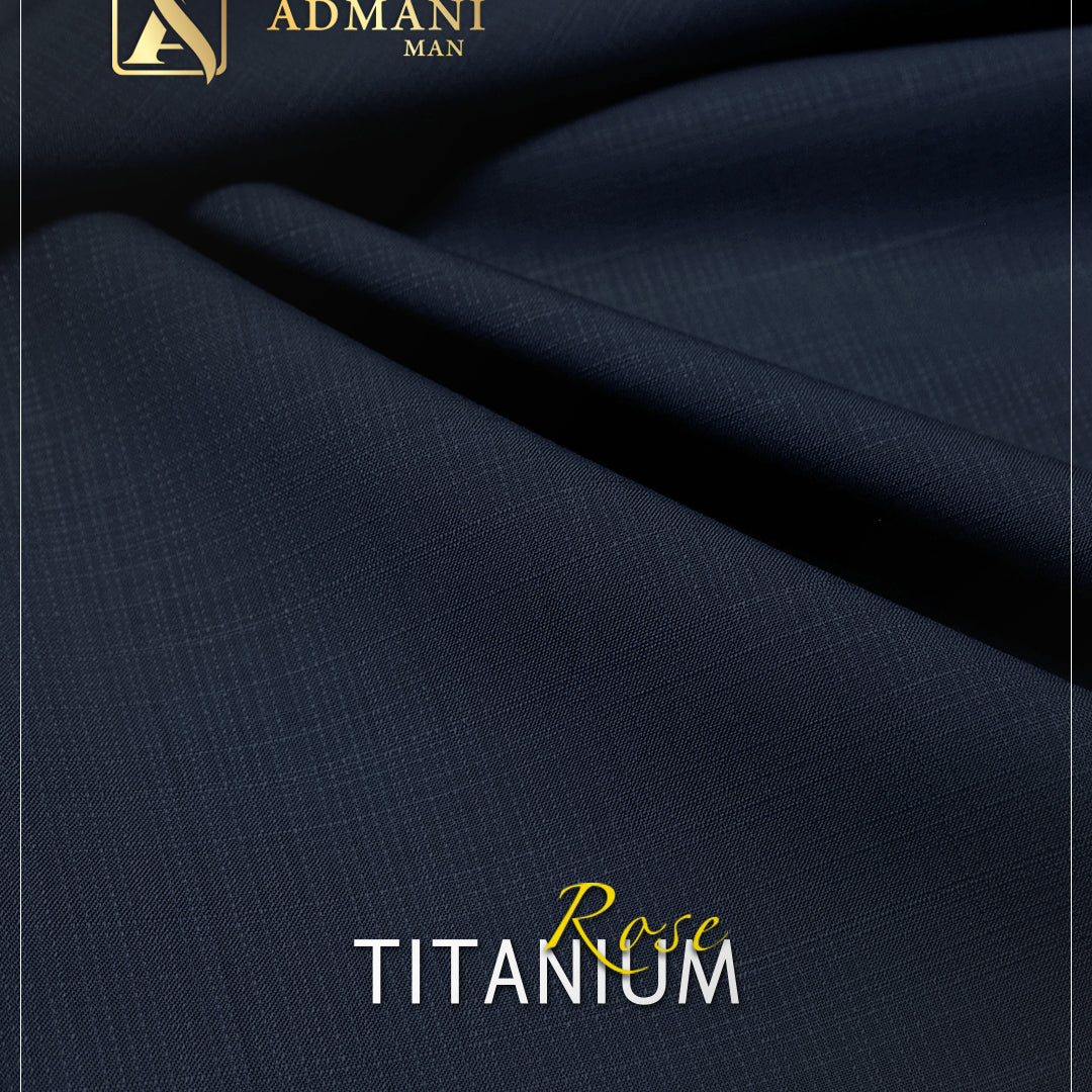 Titanium Rose Navy Blue Unstitched Shalwar Kameez Fabric Menswear Pakistan by Admani Menswear