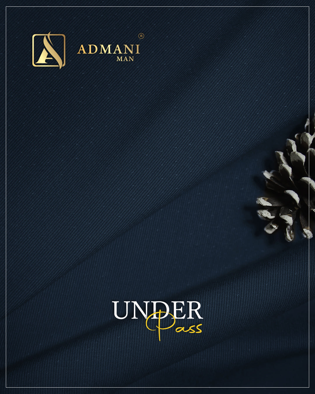 Under Pass Blue Sapphire Unstitched Fabric Menswear Shalwar Kameez by Admani Menswear Pakistan