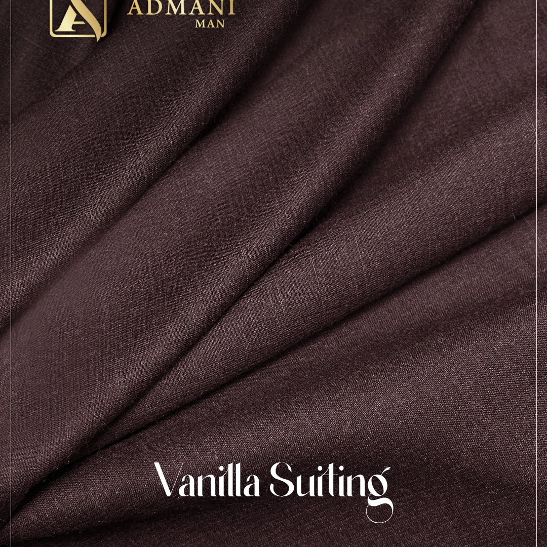 Vanilla Suiting Dark Mulberry pure winter fabric for Pakistani mens shalwar kameez