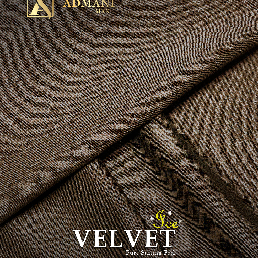 Velvet Ice Cedar Brown Premium Dobby Medium-Winter Unstitched Fabric Menswear Shalwar Kameez by Admani Menswear Pakistan