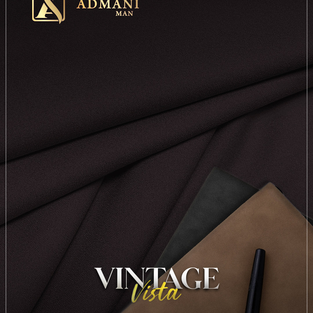 Vintage Vista Merlot Unstitched Mens Fabric Shalwar Kameez Design Gents by Admani Menswear