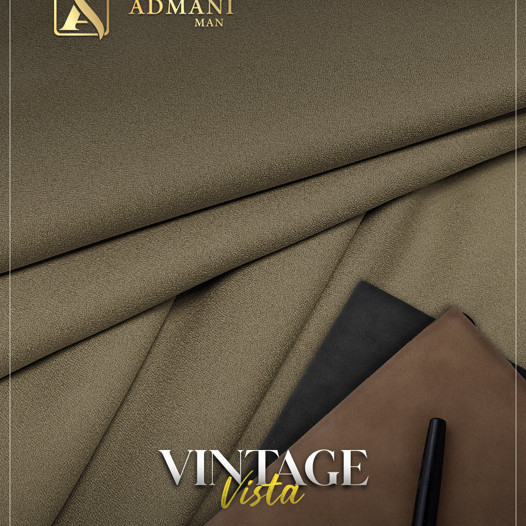 Vintage Vista Tawny Unstitched Shalwar Kameez Fabric Mens Clothing Pakistan by Admani Menswear