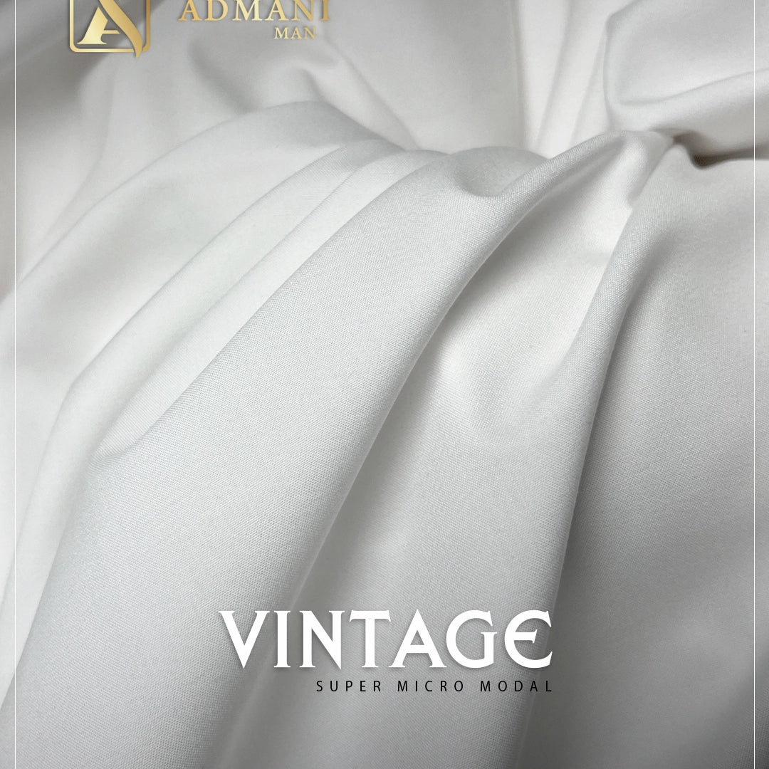 Vintage White super micro modal wash n wear fabric for menswear shalwar kameez
