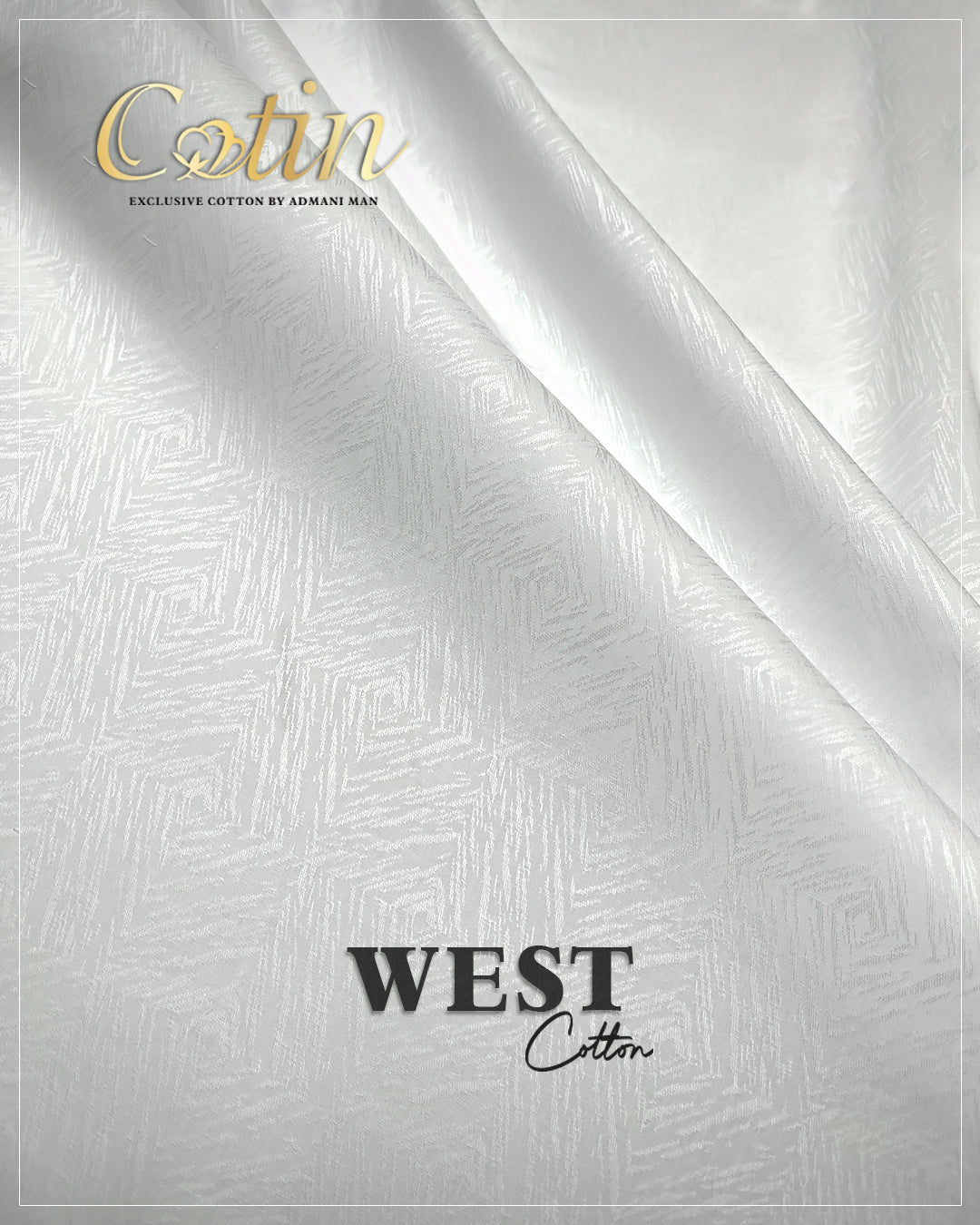 West White Premium Cotton Unstitched Fabric Menswear Shalwar Kameez by Admani Menswear Pakistan