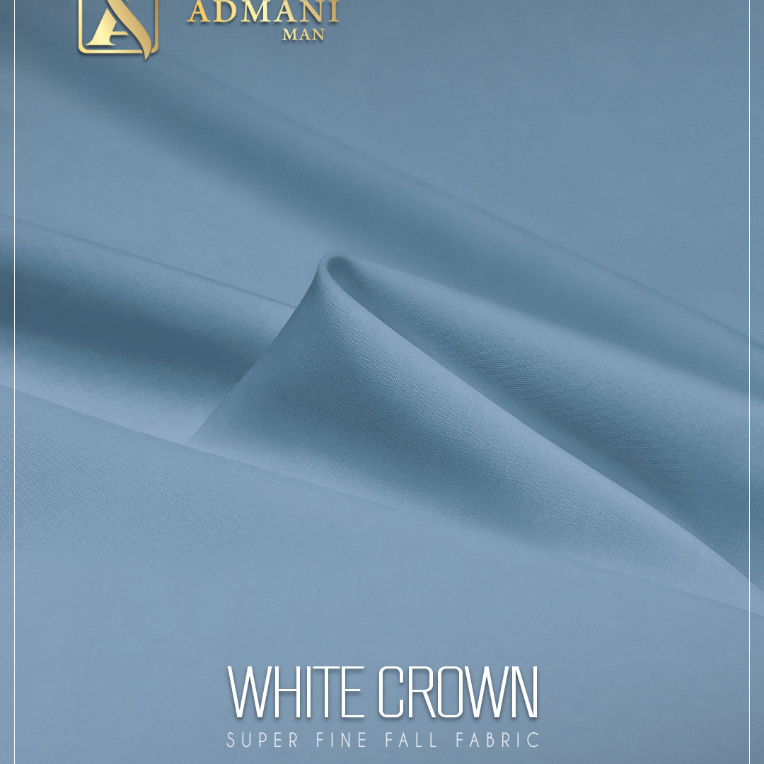 White Crown Sky Blue super fine fall fabric for formal menswear shalwar kameez