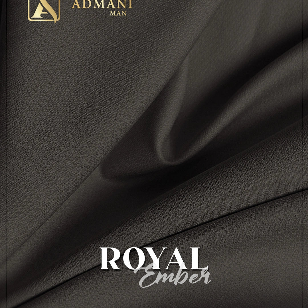 Wood Brown Royal Ember Wash n Wear fabric for men