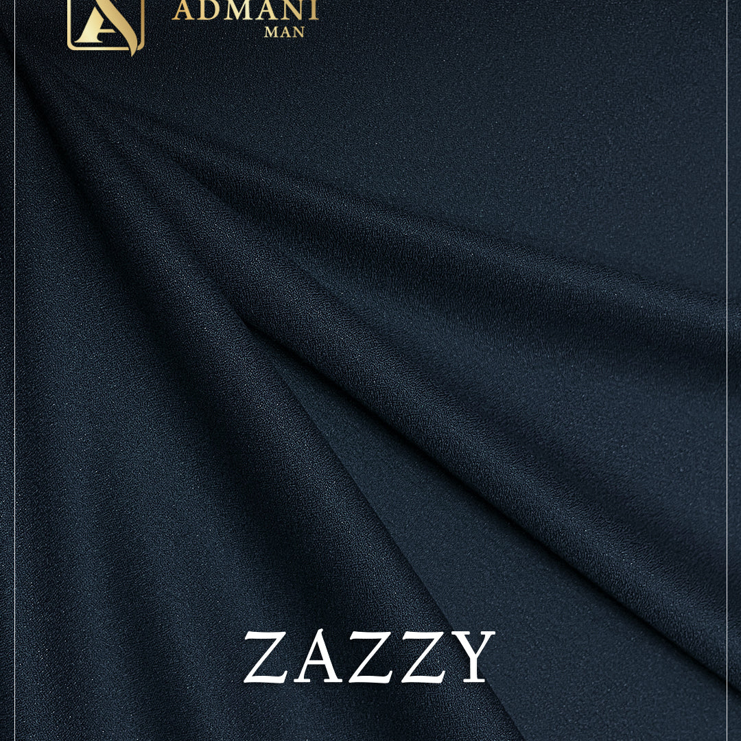 Zazzy Blue Sapphire Unstitched Micro Design Fabric for Men by Admani Menswear Pakistan
