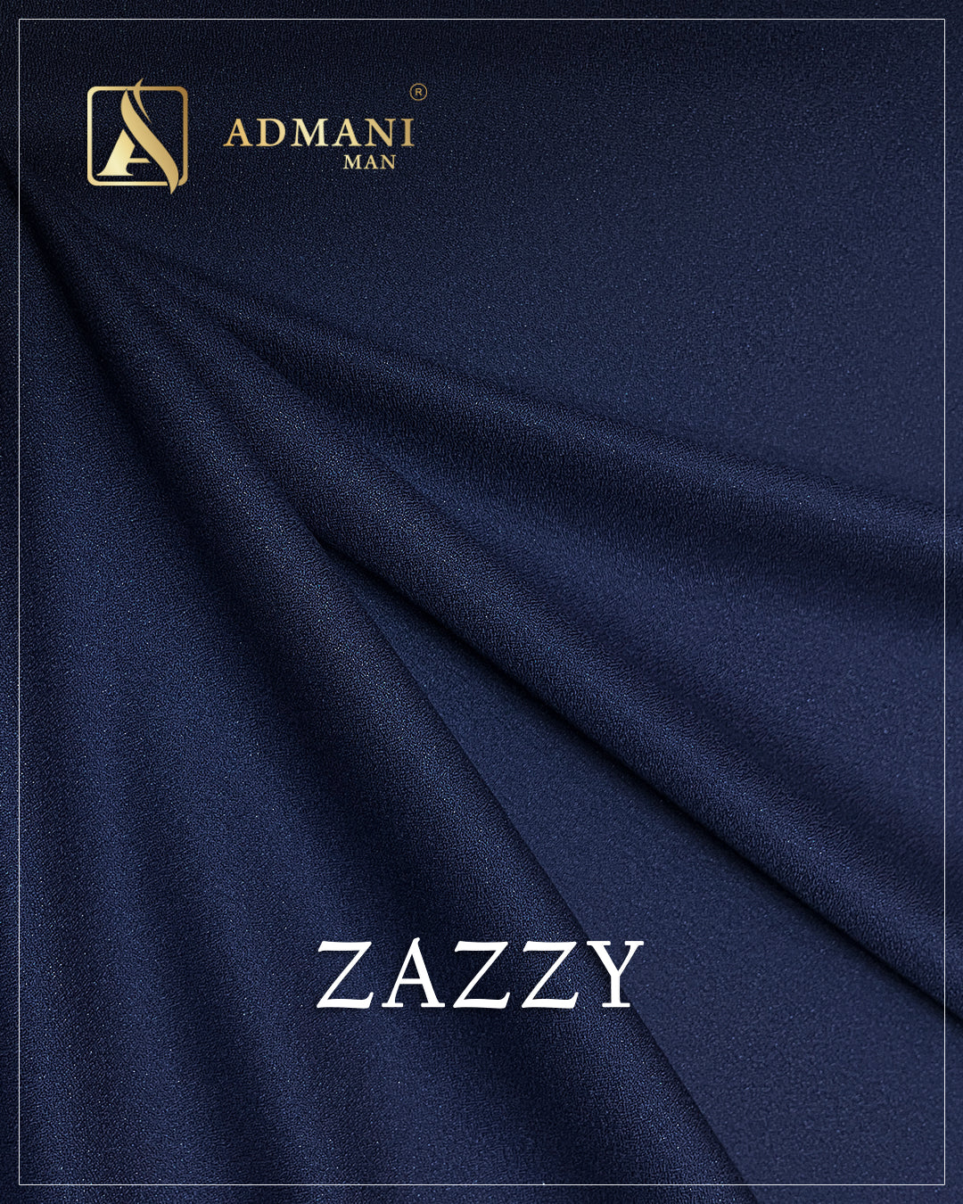 Zazzy Denim Unstitched Micro Design Fabric for Men by Admani Menswear Pakistan
