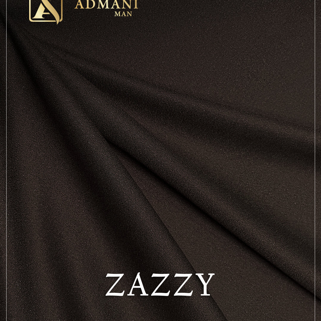 Zazzy Wood Brown Unstitched Micro Design Fabric for Men by Admani Menswear Pakistan