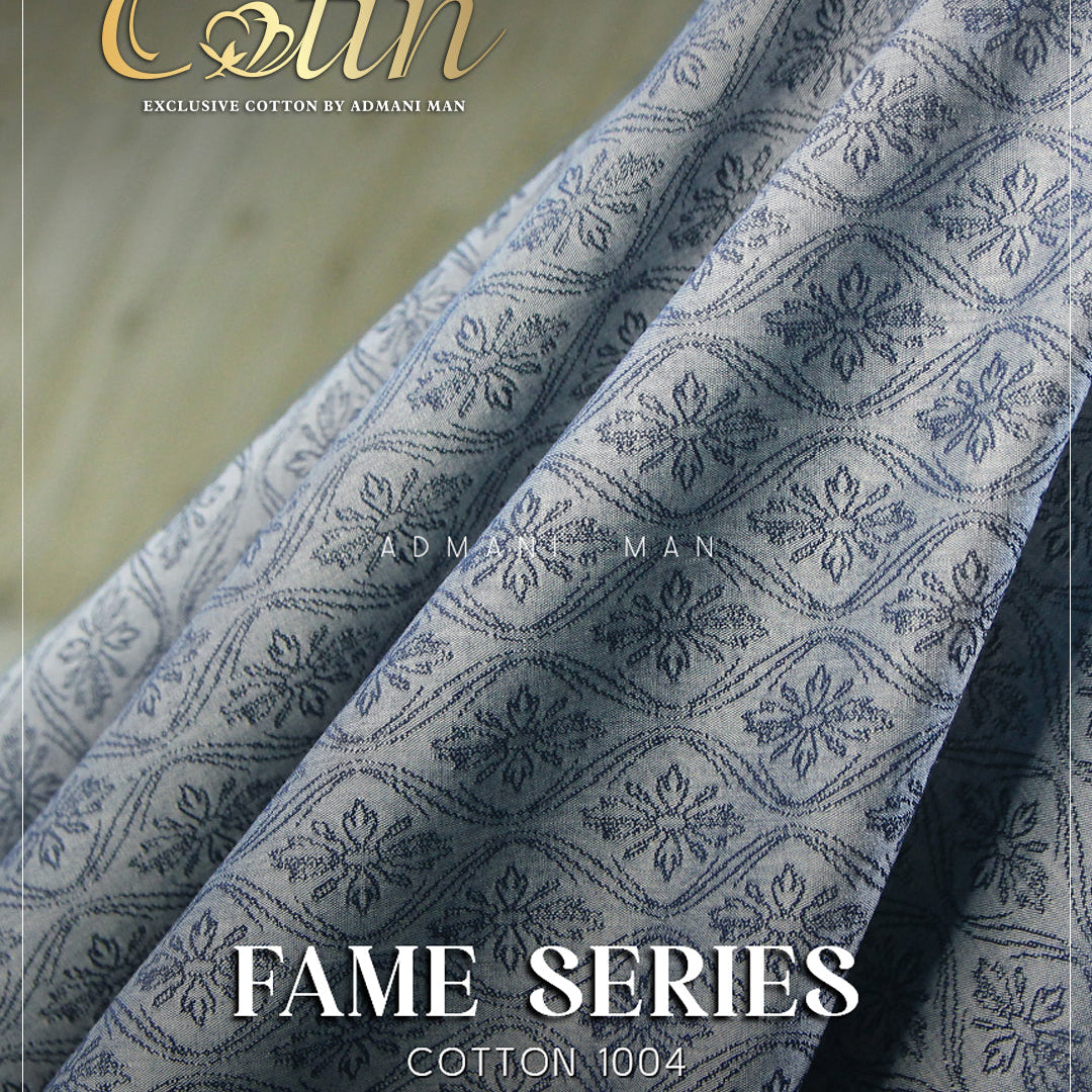Close-up of Fame Series 1004 Unstitched Shalwar Kameez Fabric – Premium Cotton Texture