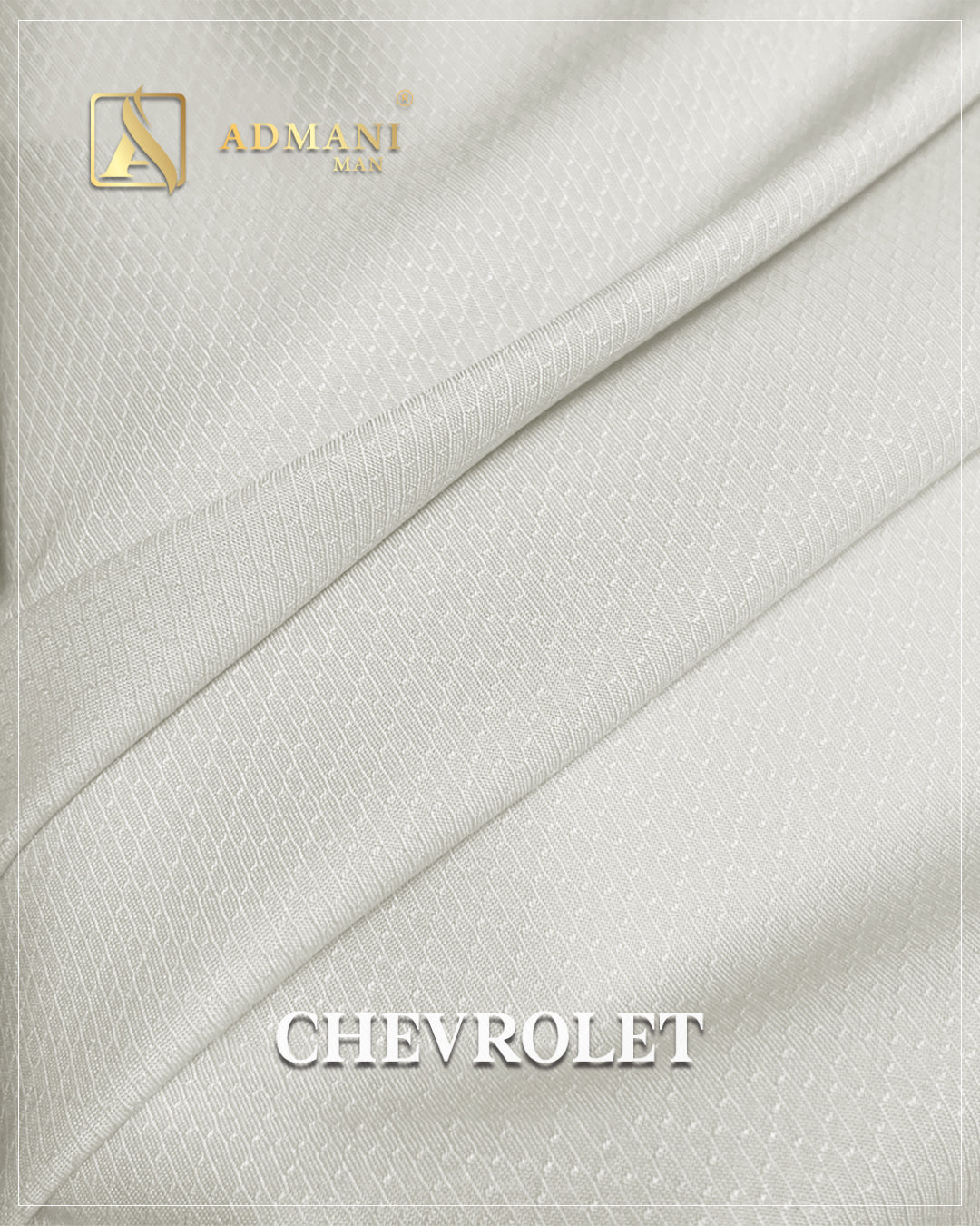 Chevrolet White Unstitched Fabric Mens Clothing Pakistan by Admani Menswear