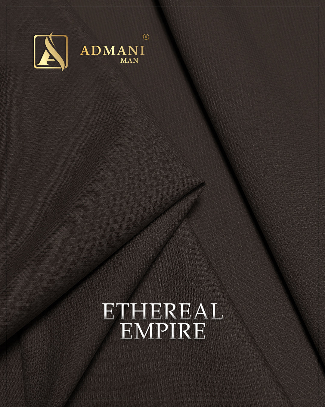 Ethereal Empire Navy Blue Unstitched Shalwar Kameez Fabric Mens Clothing Pakistan by Admani Menswear