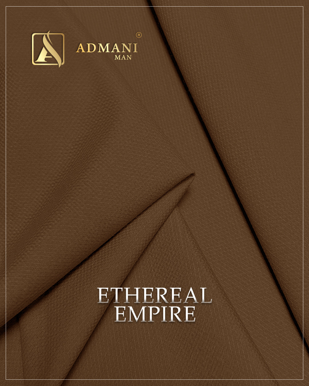 Ethereal Empire Roasted Coffee Unstitched Shalwar Kameez Fabric Mens Clothing Pakistan by Admani Menswear