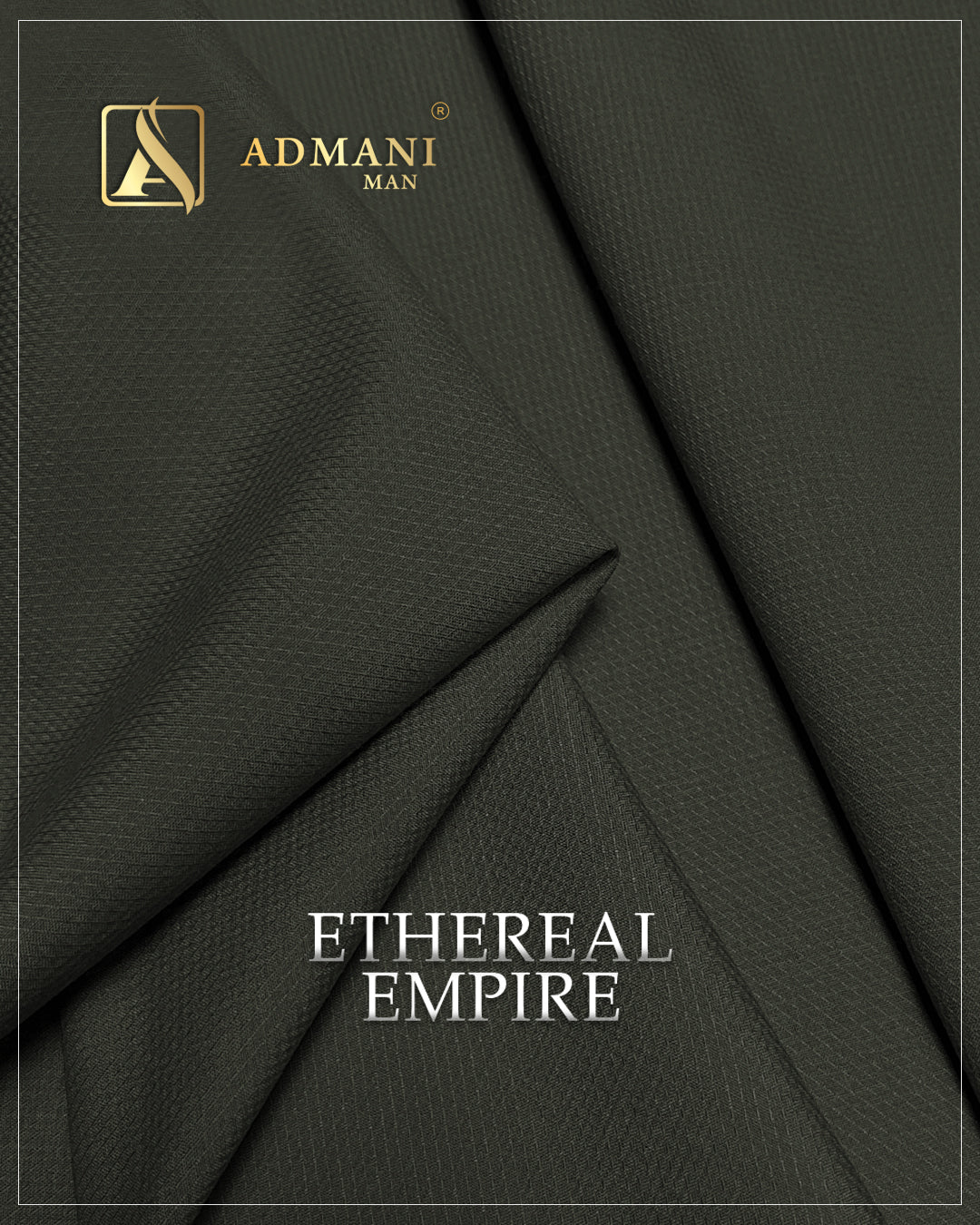 Ethereal Empire Reseda Green Unstitched Fabric Mens Shalwar Kameez Colours by Admani Menswear