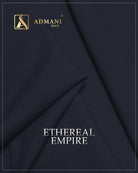 Ethereal Empire Navy Blue Unstitched Shalwar Kameez Fabric Mens Clothing Pakistan by Admani Menswear
