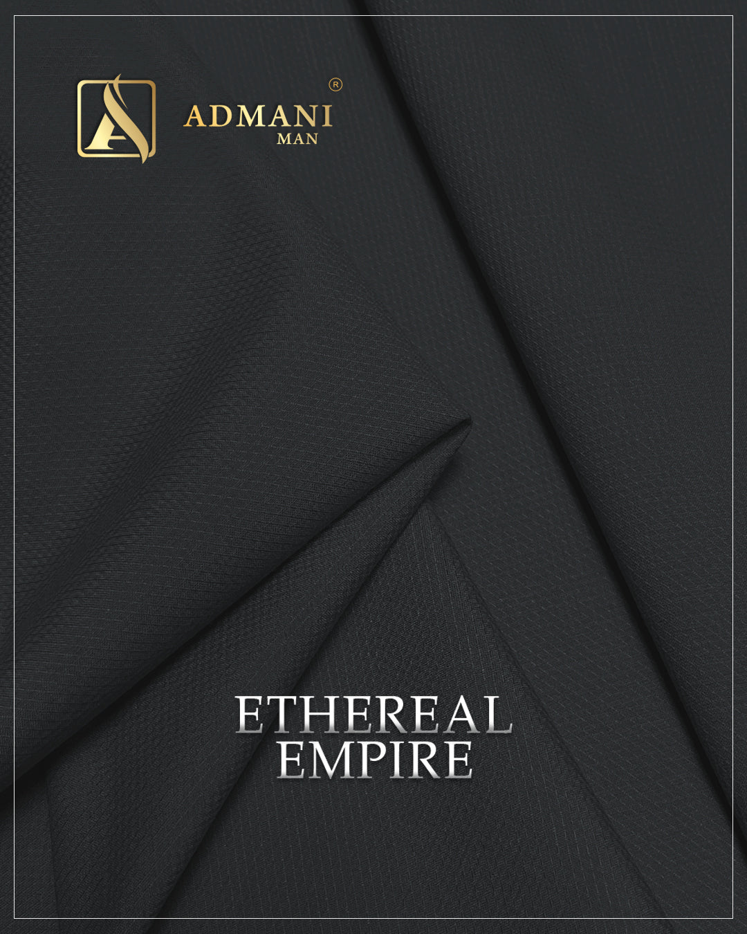 Ethereal Empire Arsenic Gray Unstitched Shalwar Kameez Fabric by Admani Menswear Pakistan