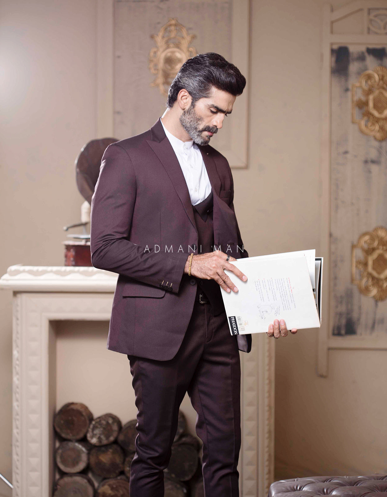 Men’s traditional wear fabric in rich colors and patterns