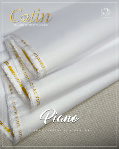 “Piano unstitched men’s cotton fabric – stylish lightweight summer fabric”