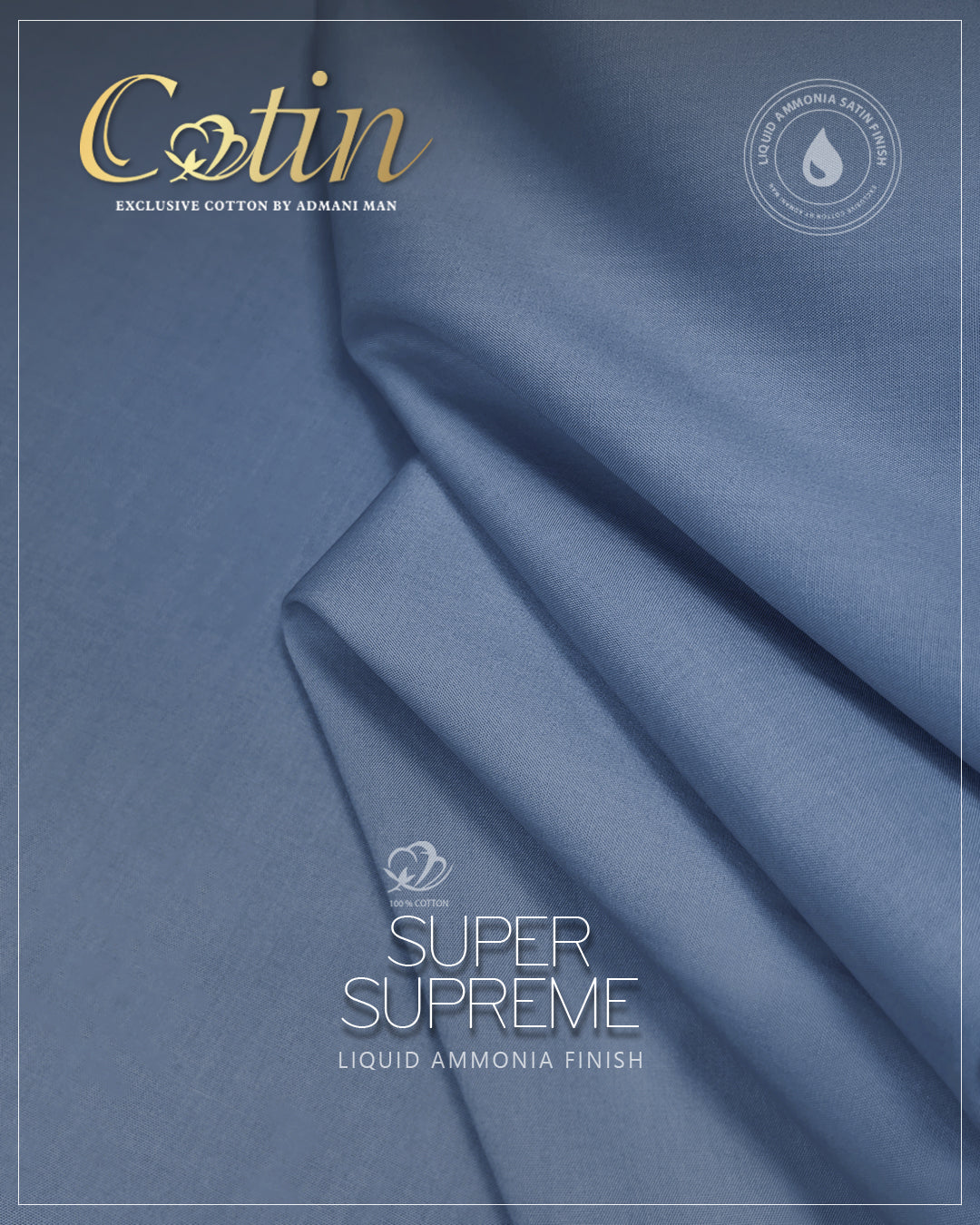 “Soft and breathable men’s cotton fabric – Super Supreme finish collection”