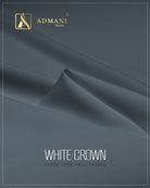 “White Crown unstitched fabric for men – premium shalwar kameez fabric in white”
