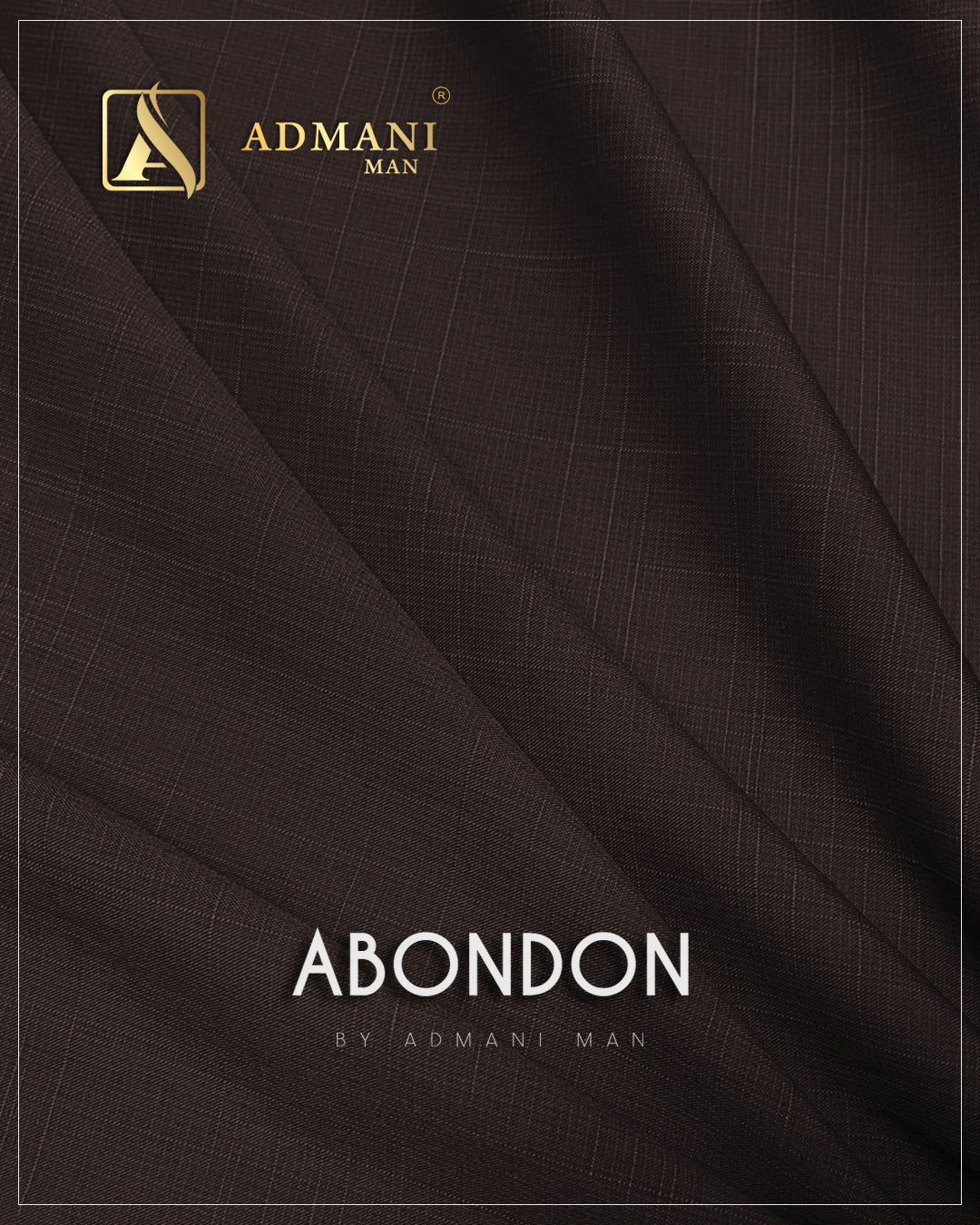 Abondon Cedar Brown Unstitched Fabric Menswear Shalwar Kameez by Admani Menswear Pakistan