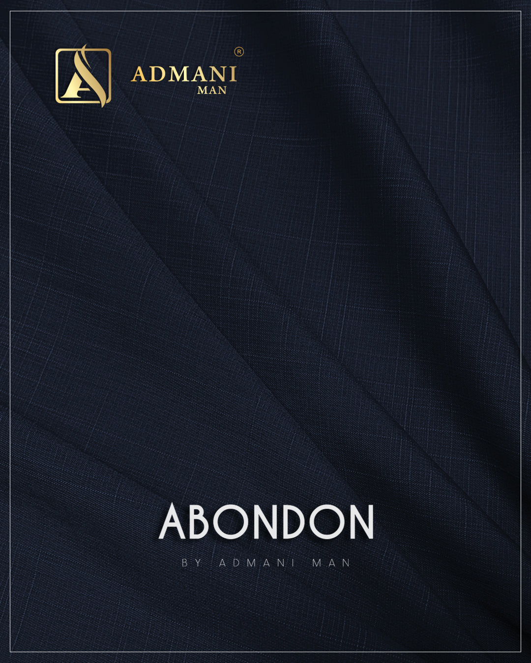 Abondon Navy Blue Unstitched Shalwar Kameez Fabric Menswear Pakistan by Admani Menswear