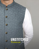 Admani Man Fave Collection D#03 premium unstitched menswear waistcoat fabric in a luxury structured textured weave.