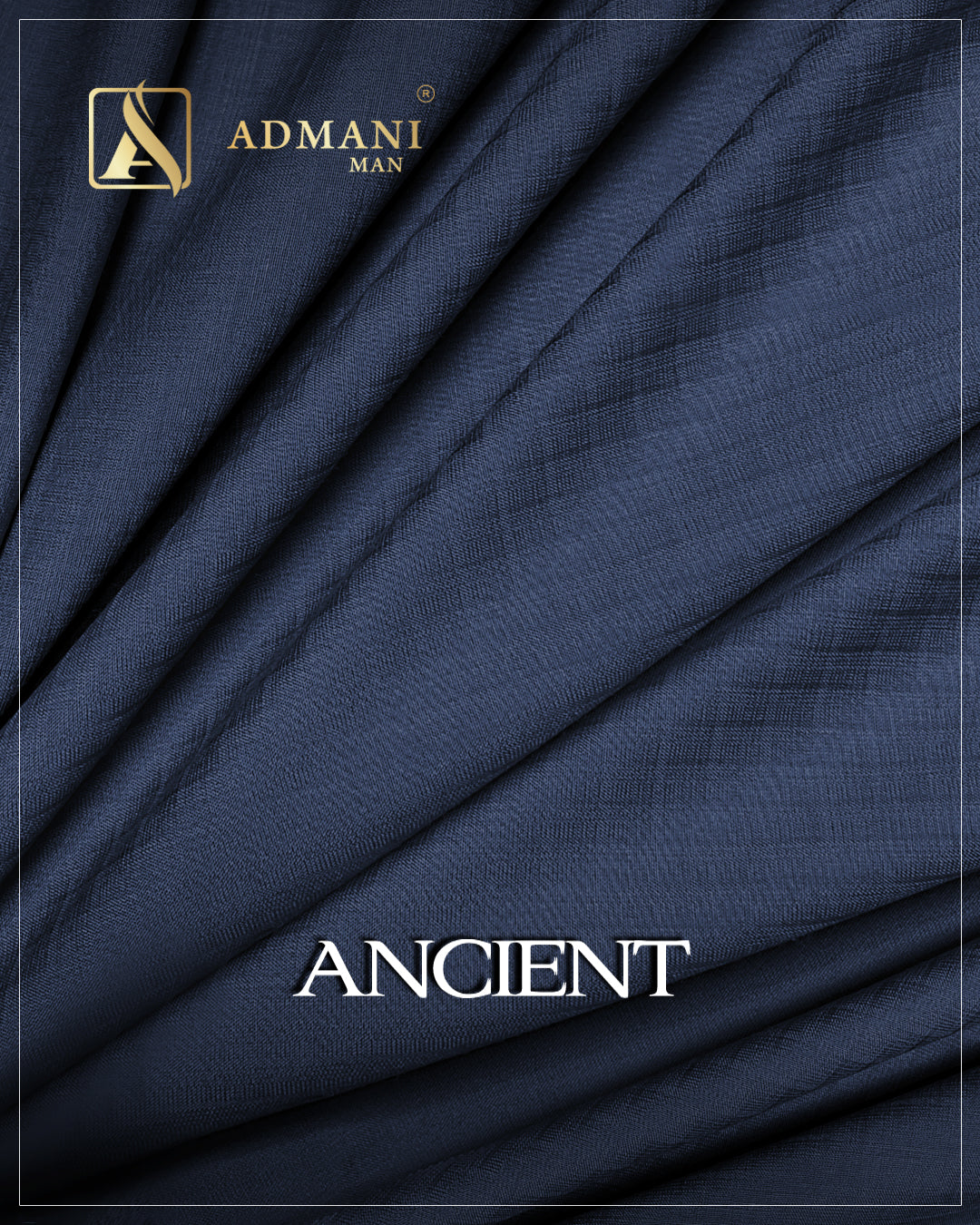 Ancient Blue Sapphire Unstitched Micro Design Fabric for Men by Admani Menswear Pakistan