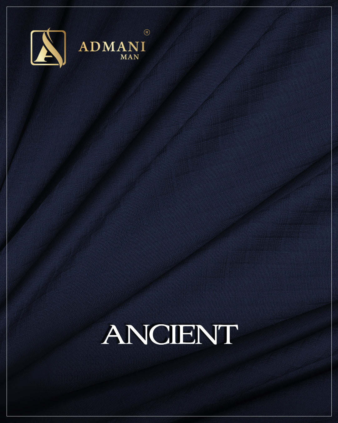 Ancient Navy Blue Unstitched Micro Design Fabric for Men by Admani Menswear Pakistan
