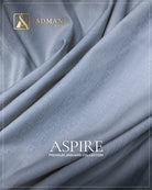 Aspire Sky Blue premium jacquard fabric with subtle pattern detail for formal menswear