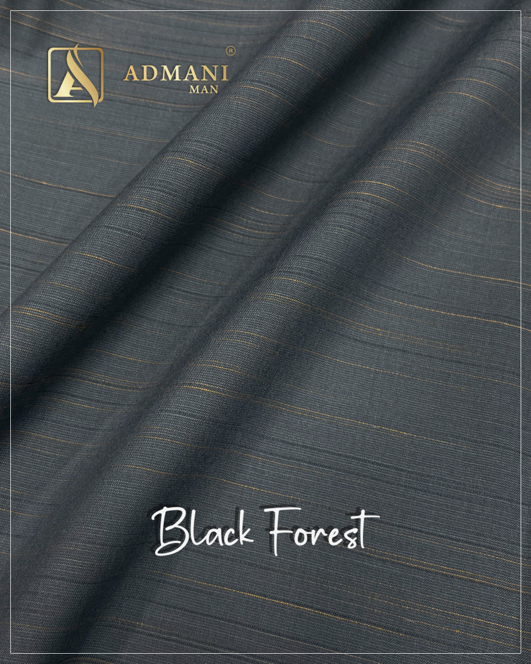 Black Forest Ash Grey Premium Unstitched Fabric for Office Wear by Admani Pakistan