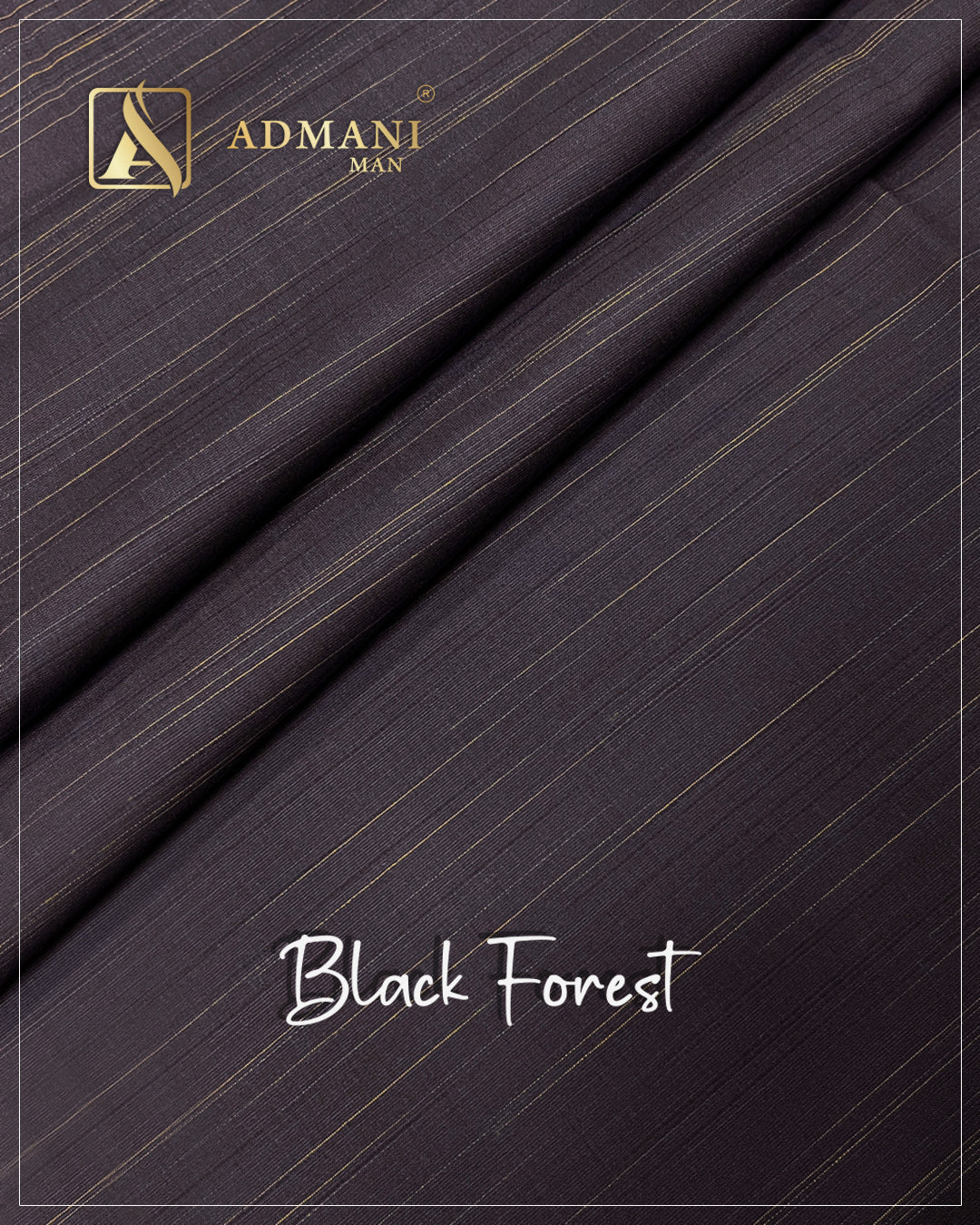 Black Forest Merlot Premium Unstitched Fabric for Wedding Styling by Admani Pakistan