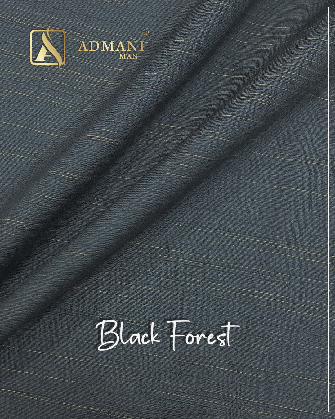Black Forest Smoky Grey Premium Unstitched Fabric for Formal Events by Admani Pakistan