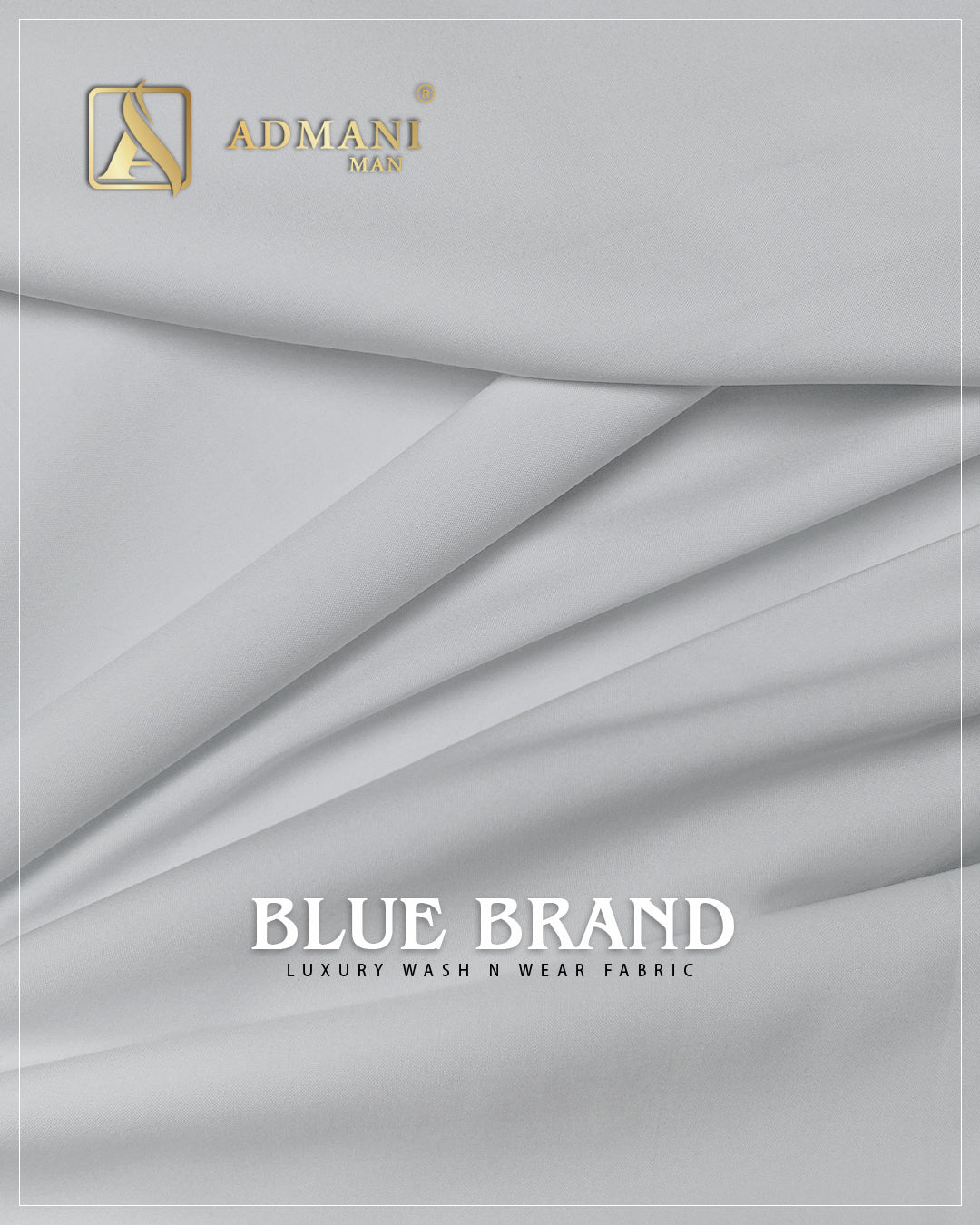 Blue Brand White luxury wash n wear fabric for menswear shalwar kameez