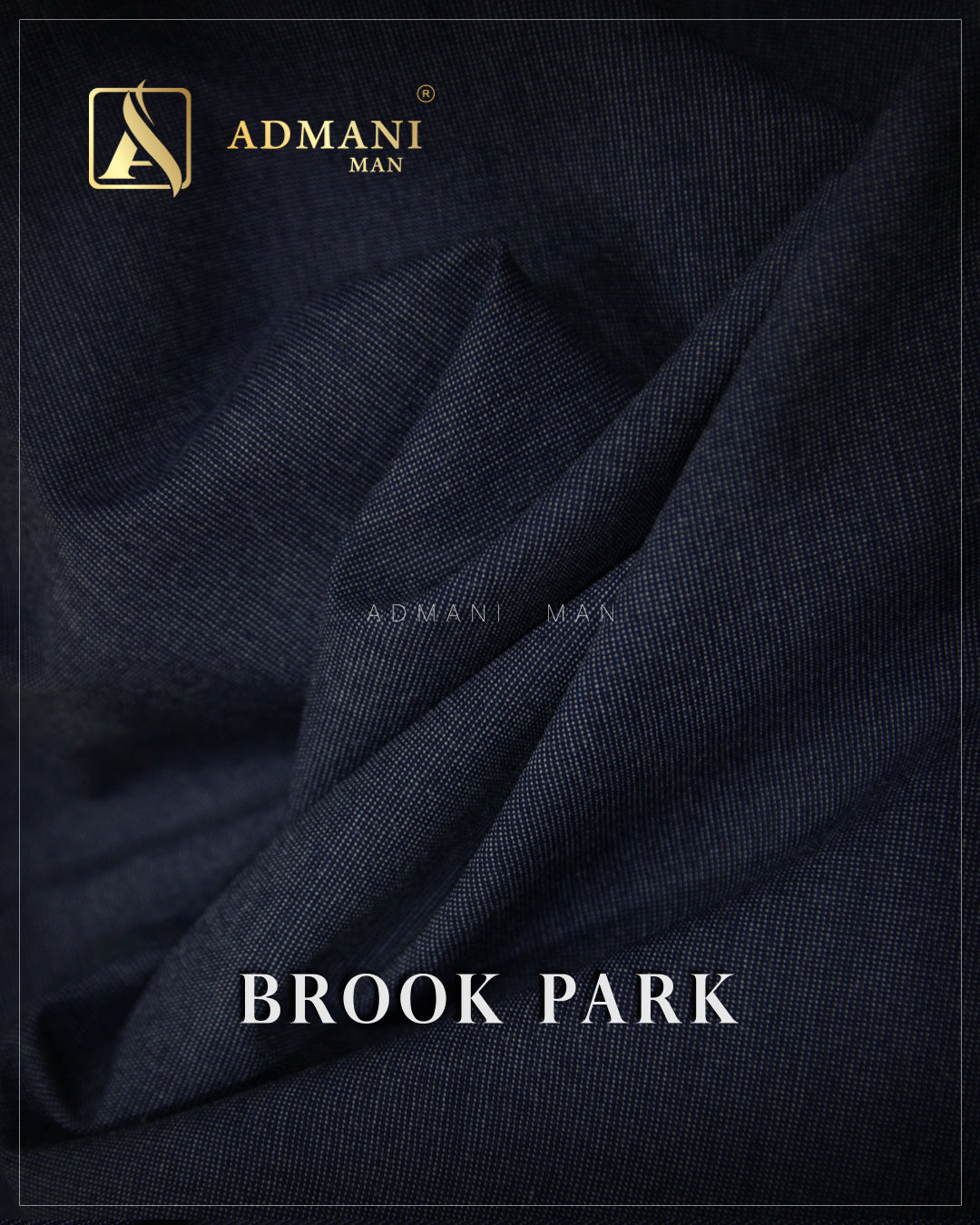 Brook Park Aegean Blue Premium Unstitched Fabric Menswear Shalwar Kameez by Admani Menswear Pakistan