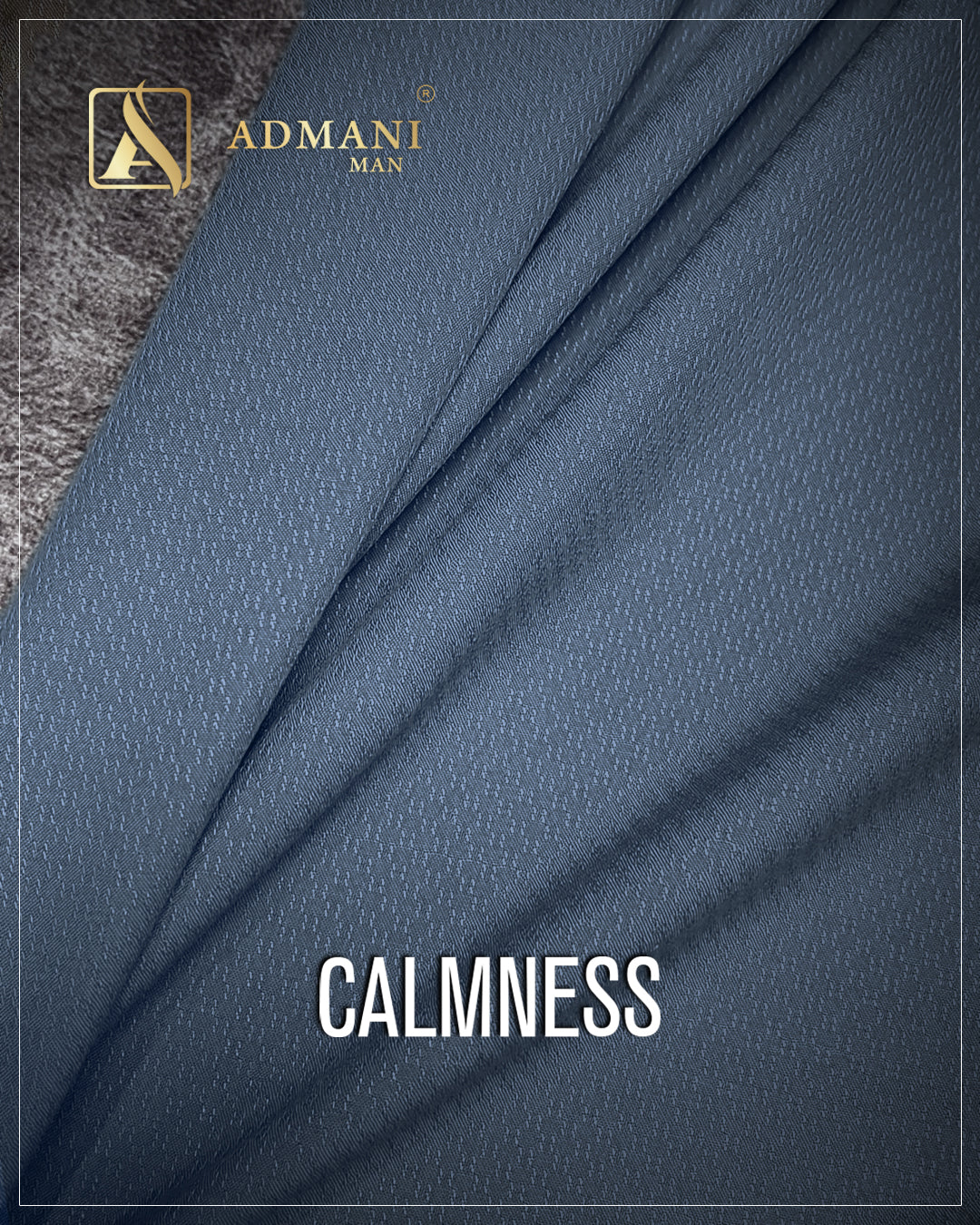 Calmness Blue Sapphire Unstitched Micro Design Fabric for Men by Admani Menswear Pakistan