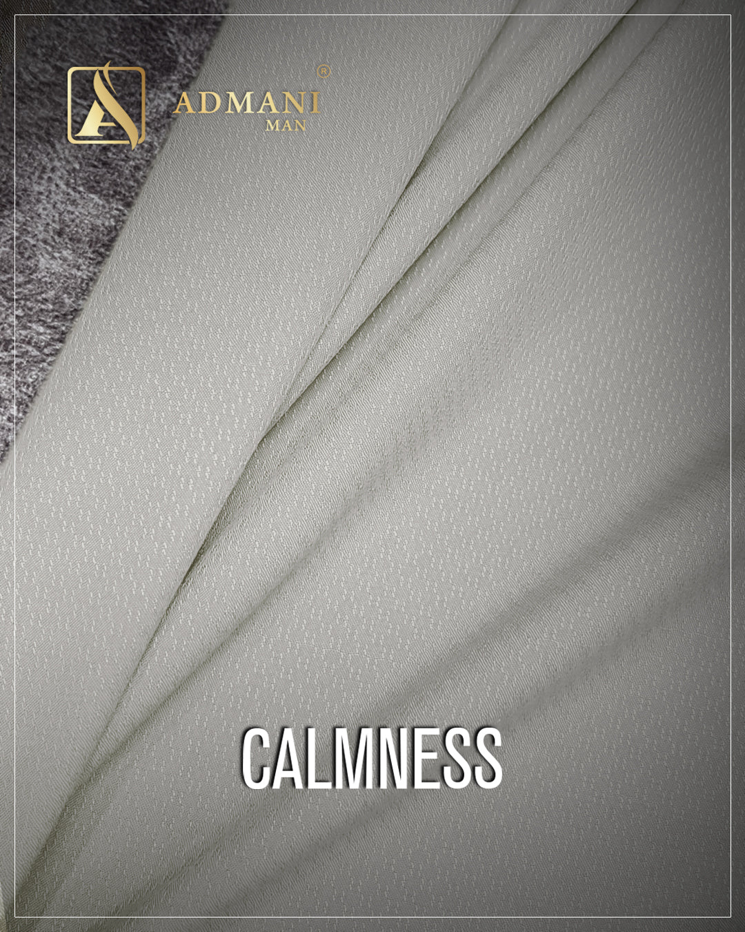 Calmness Off White Unstitched Micro Design Fabric for Men by Admani Menswear Pakistan