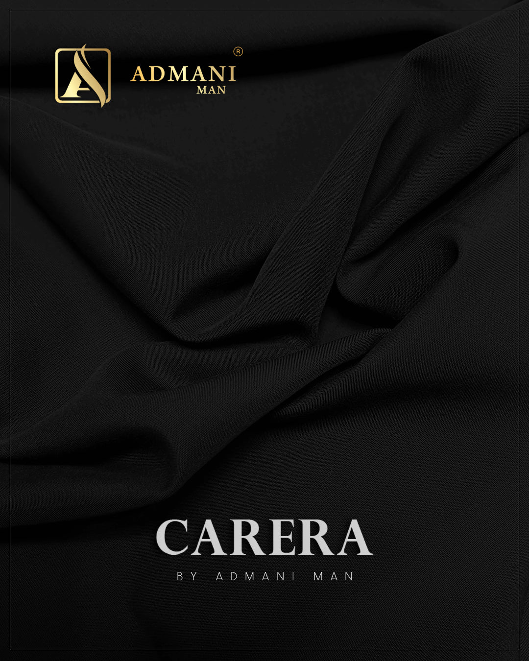 Carera Black Color Premium Micro Yarn Unstitched Fabric Mens Clothing Pakistan by Admani Menswear