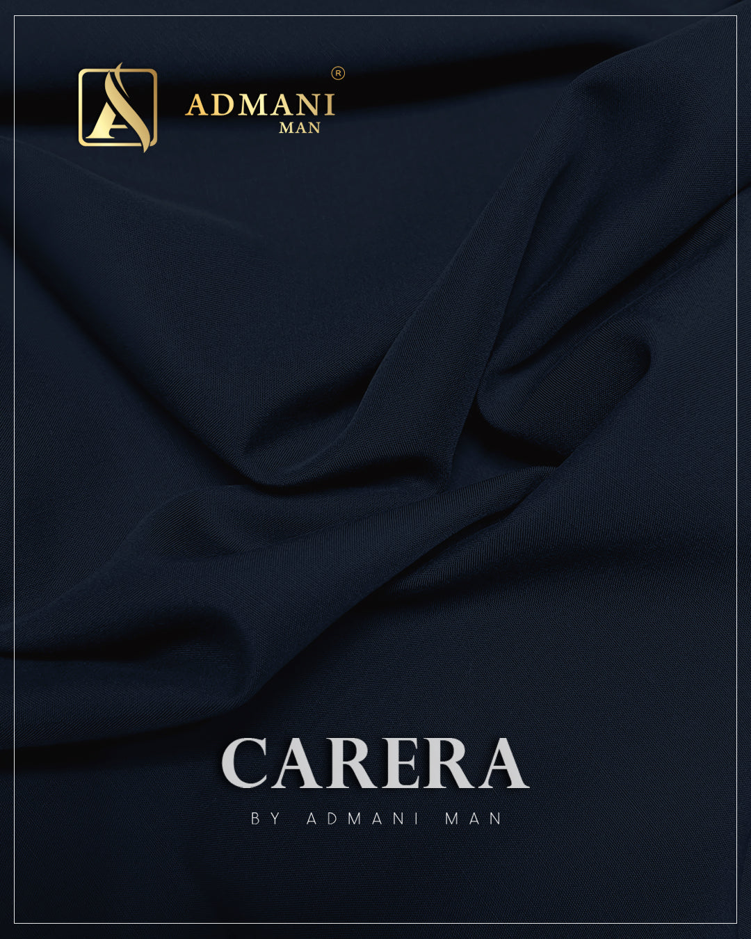 Carera Navy Blue Micro Yarn Unstitched Shalwar Kameez Fabric Menswear Pakistan by Admani Menswear