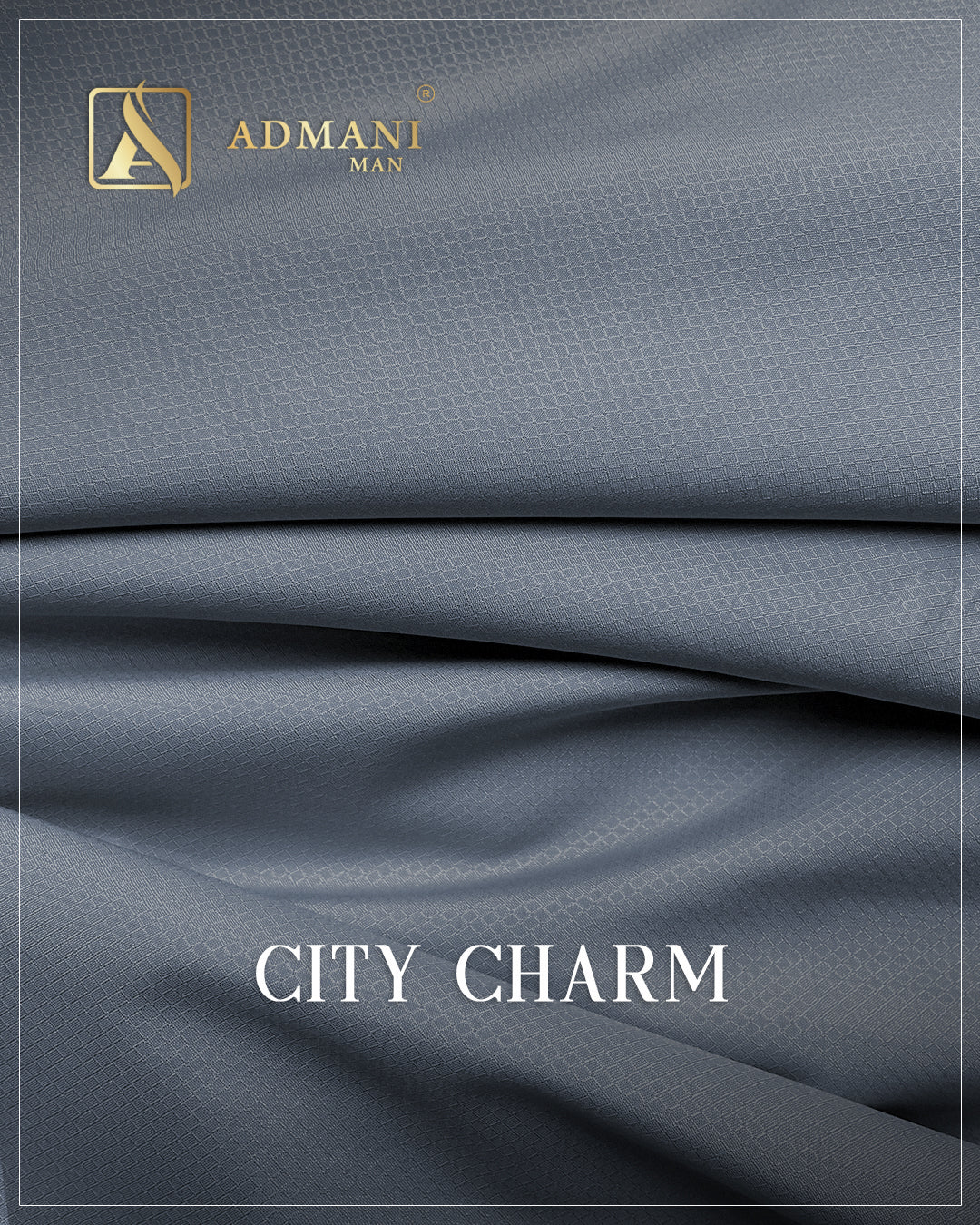 City Charm Arsenic Gray micro texture wash n wear fabric for menswear shalwar kameez