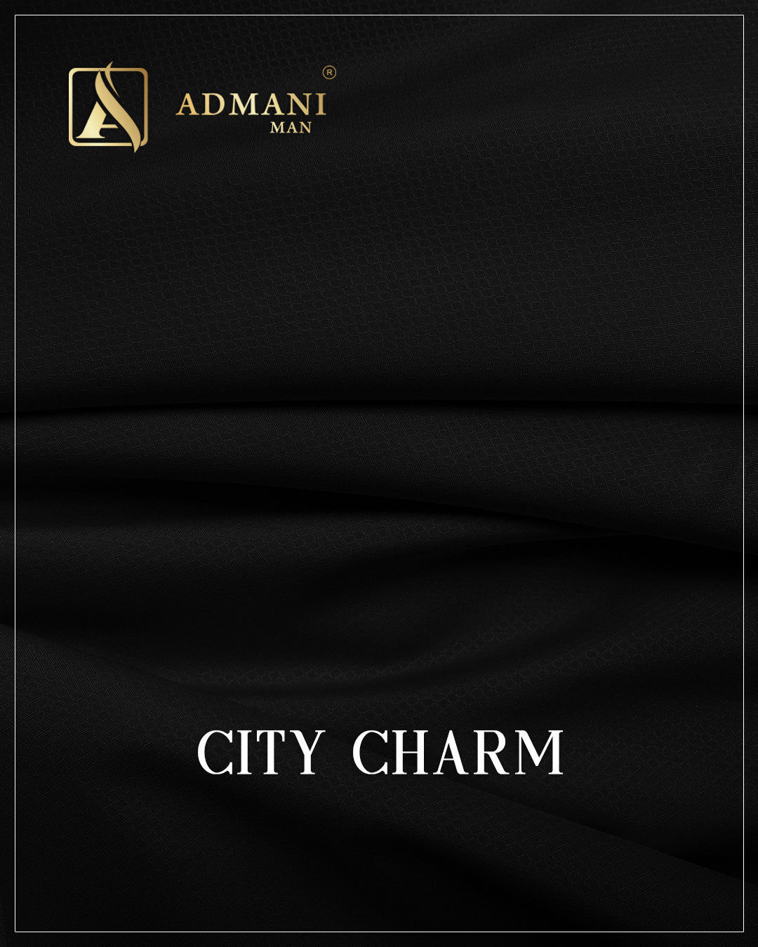 City Charm Black micro texture wash n wear fabric for menswear shalwar kameez