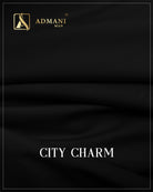 City Charm Black micro texture wash n wear fabric for menswear shalwar kameez