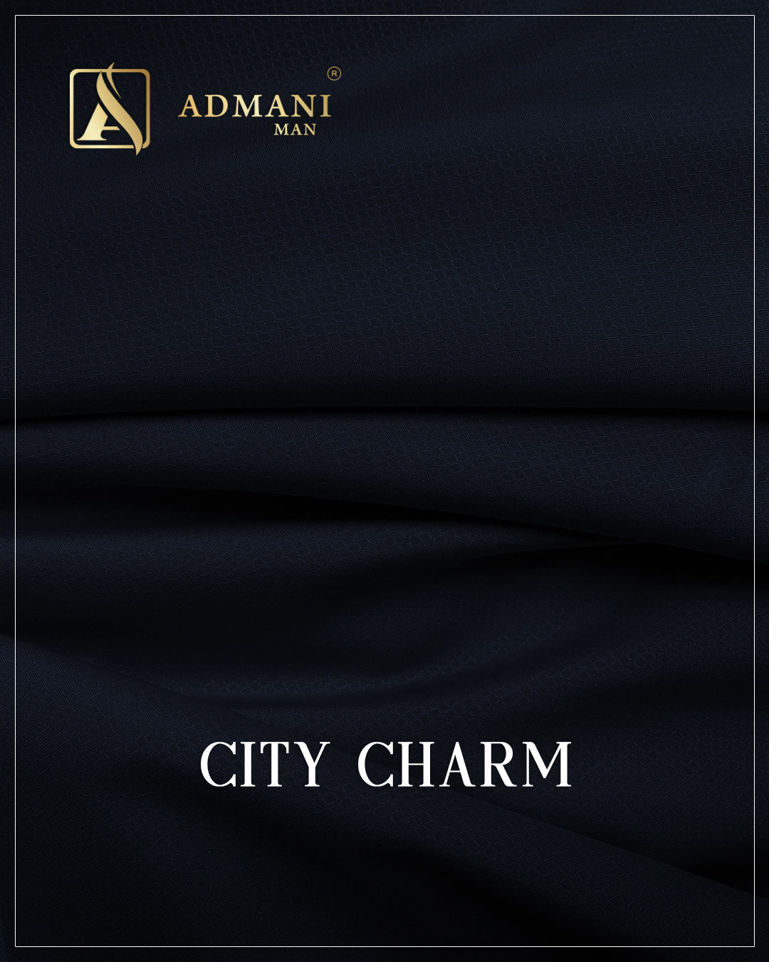 City Charm Navy Blue micro texture wash n wear fabric for menswear shalwar kameez