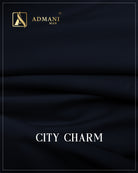 City Charm Navy Blue micro texture wash n wear fabric for menswear shalwar kameez